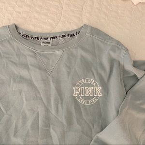 brand new light teal PINK sweatshirt!